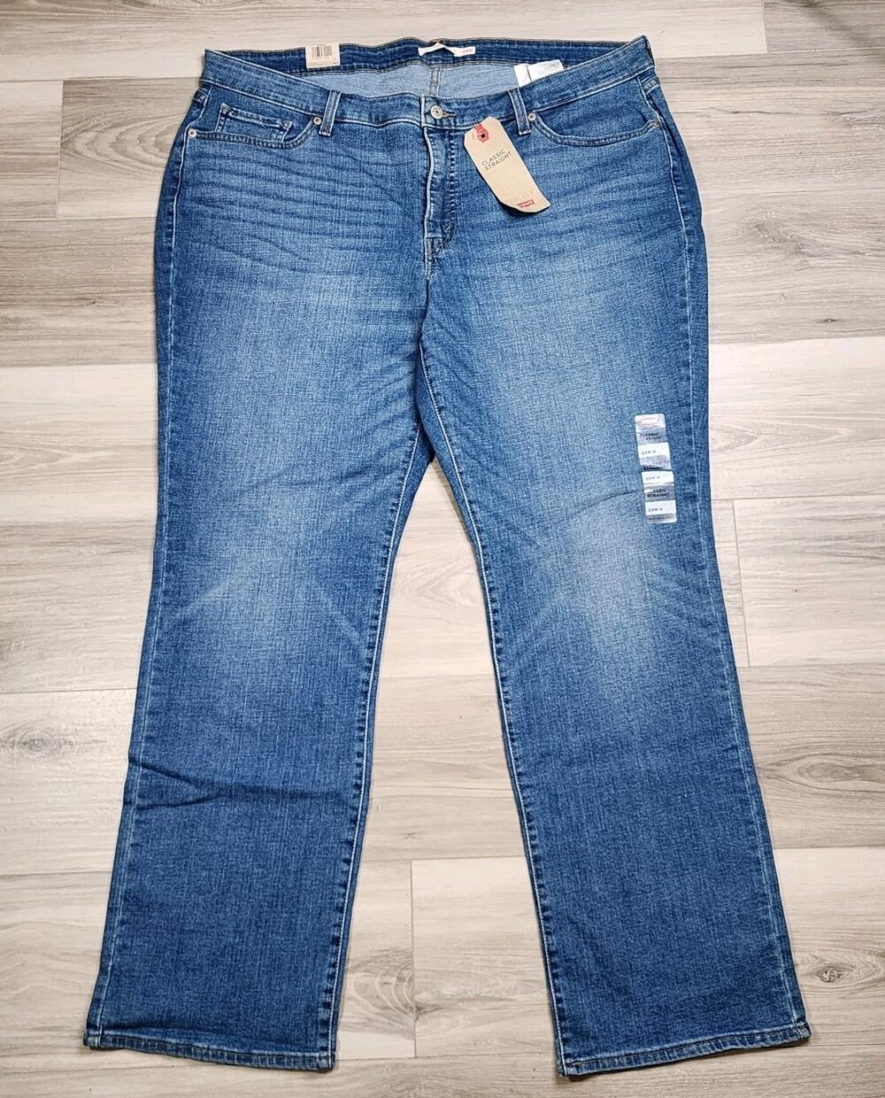 Levi's 414 Jeans Women's 24W M Medium Wash Classic Straight New